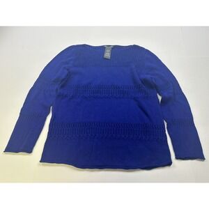 Chelsea & Theodore Womens Indigo Long sleeve sweater size Large